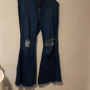 Plus size bell bottom jeans